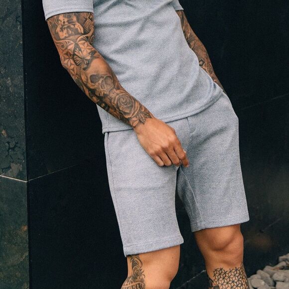 NWT Mauvais Zig Zag 8” Smart Shorts in Blue Gray Herringbone Men’s Size 30 NEW - Picture 10 of 10